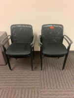 LOT OF 4 MESH BACKED STACKING CHAIRS