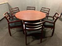 48" CIRCULAR TABLE WITH 6 CHAIRS