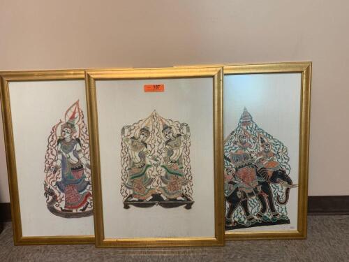 LOT OF 3 FRAMED ARTWORKS