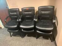 LOT OF 6 CUSHIONED SIDE CHAIRS