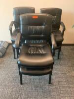 LOT OF 6 CUSHIONED SIDE CHAIRS