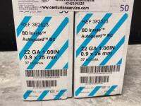 BD INSYTE AUTOGUARD BC EXP DATE: 10-31-2021 LOT #: 8318513 REF #: 382523 QUANTITY: 2 PACKAGE TYPE: EACH QTY IN PACKAGE: 50