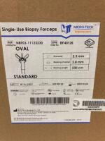 MICRO-TECH ENDOSCOPY SINGLE USE BIOPSY FORCEPS OVAL STANDARD EXP DATE: 01/24/2021 LOT #: M190125031 REF #:NBF03-11123230 QUANTITY: 1 PACKAGE TYPE: BOX QTY IN PACKAGE: 50