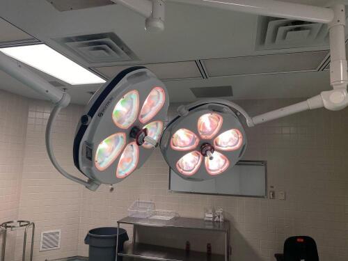 Dual Skytron Stellar Surgical Lights (2 Lights per Control Unit)