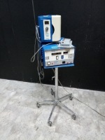 CODMAN CMC III MALIS BIPOLAR COAGULATOR ON ROLLING STAND WITH 1000 IRRIGATION MODULE