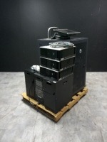 LOT OF PC'S, POWER SUPPLIES, AND SERVER RACK