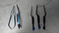 LOT OF CODMAN TITANIUM MICRO INSTRUMENTS (BAYONET SCISSORS & NEEDLE HOLDERS)