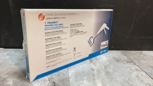 ETHICON ENDO-SURGERY, LLC PROXIMATE RELOADABLE LINEAR STAPLER EXP DATE: 10/31/2022 LOT #: P4TA48 REF #: 1 QUANTITY: 1 PACKAGE TYPE: EACH QTY IN PACKAGE: 1