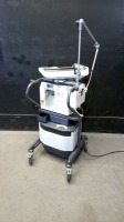 NELLCOR PURITAN BENNETT 840 VENTILATOR WITH COMPRESSOR ON ROLLING STAND (BILEVEL, TC, NEOMODE, VV+)(SN 3510043486)