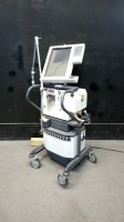 NELLCOR PURITAN BENNETT 840 VENTILATOR WITH COMPRESSOR ON ROLLING STAND (BILEVEL, TC, VV+, NEOMODE)(SN 3510072258)