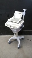 GE MAC 5000 ECG/EKG MACHINE ON ROLLING CART