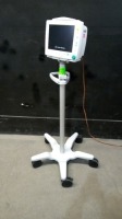 DATEX-OHMEDA F-FMW-00 PATIENT MONITOR WITH MODULES (E-PSM-00, N-FREC-00) ON ROLLING STAND