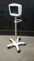 DATEX-OHMEDA F-FMW-00 PATIENT MONITOR WITH MODULES (E-PSM-00, N-FREC-00) ON ROLLING STAND