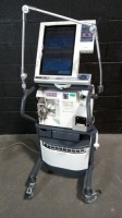 NELLCOR PURITAN BENNETT 840 VENTILATOR WITH AIR COMPRESSOR ON ROLLING STAND (BILEVEL,TC,V V+,NEOMODE)