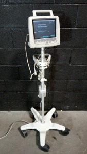 PHILIPS TELEMON PATIENT MONITOR ON ROLLING STAND