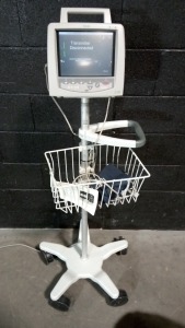 PHILIPS TELEMON PATIENT MONITOR ON ROLLING STAND