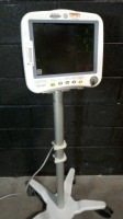 GE DASH 4000 PATIENT MONITOR ON ROLLING STAND (PARTS UNIT)