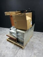 LOT OF FILE CABINETS, TABLE, PUSH CART, ETC.