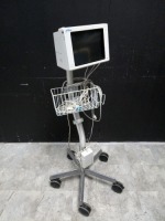 SPACE LABS 90369 PATIENT MONITOR ON ROLLING STAND