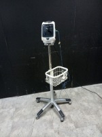 IRIS PMS8210A VITAL SIGN MONITOR ON ROLLING STAND