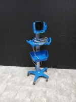 GE CARESCAPE V100 VITAL SIGN MONITOR ON ROLLING STAND