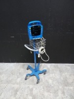 GE PROCARE VITAL SIGN MONITOR ON ROLLING STAND