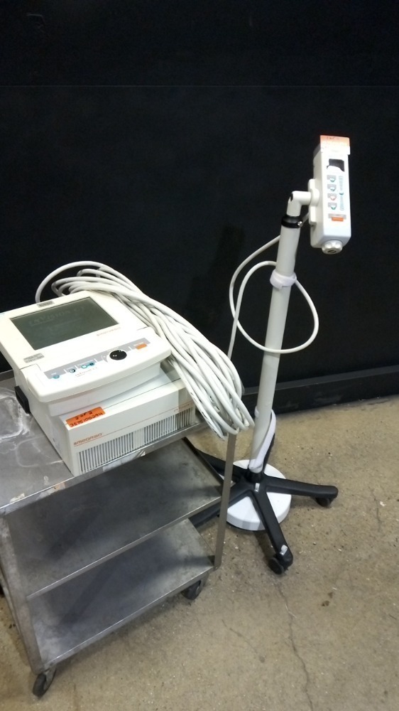 MEDRAD ENVISION CT INJECTOR SYSTEM ON ROLLING STAND