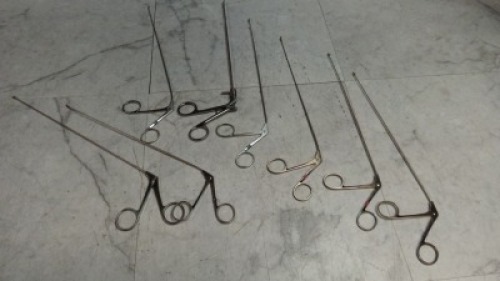 LOT OF GYRUS LARYNGEAL FORCEPS