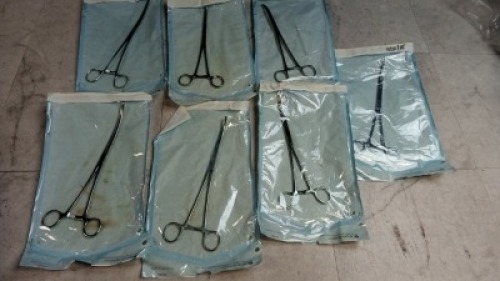 LOT OF CURVED ROCHESTER-PEAN FORCEPS