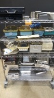 LOT OF EMPTY INSTRUMENT CASES & TRAYS (NO CART)