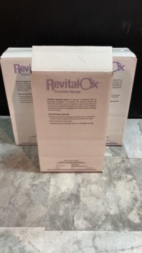 STERIS REVITAL ENZYMATIC SPONGE REF: 2D90QH 3 BOXES EACH BOX CONTENTS 25 SPONGES