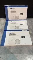 LOT OF COVIDIEN SYMBOTEX COMPOSITE MESH MONOFILAMNET POLYESTER WITH ABSORBABLE COLLAGEN FILM AND MARKING REF SYM12 QTY 3 EXP 2023+