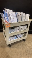 LOT OF VARIOUS DISPOSABLE COVIDIEN ETHICON (CART NOT INCLUDED)