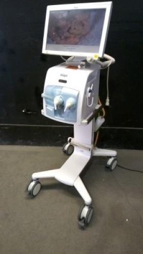 DRAGER BABYLOG VN500 VENTILATOR ON ROLLING STAND (SW 2.10)