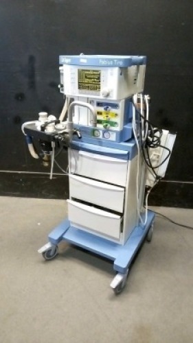 DRAGER FABIUS TIRO ANESTHESIA MACHINE (SOFTWARE 3.37A)(VOLUME CONTROL, PRESSURE CONTROL, PRESSURE SUPPORT, MAN SPONT.)