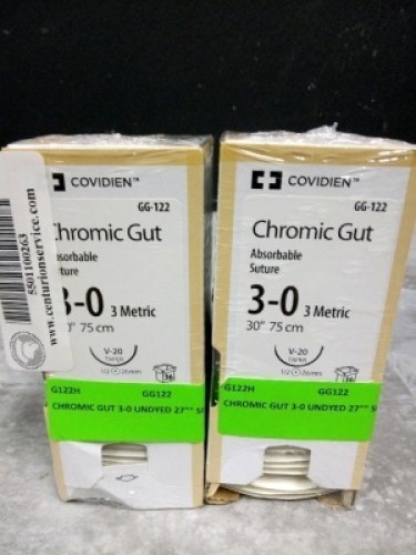 COVIDIEN 3-0 GG-122 CHROMIC GUT (EXP: 2021/9) (QTY 2)