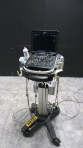 SONOSITE P15000-61 PORTABLE ULTRASOUND WITH DOCKING STATION AND 3 PROBES: 5-1, 5-2, 13-6