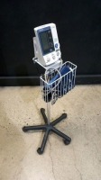 OMRON HEM-907XL DIGITAL BLOOD PRESSURE MONITOR ON ROLLING STAND