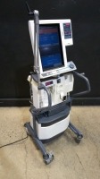NELLCOR PURITAN BENNET 840 VENTILATOR WITH AIR COMPRESSOR ON ROLLING STAND (TC, BILEVEL, VV+, RM, PAV+, TRENDING, LC) (SERIAL NO. 4200138993)