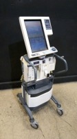 NELLCOR PURITAN BENNET 840 VENTILATOR WITH AIR COMPRESSOR ON ROLLING STAND (TC, BILEVEL, VV+, RM, PAV+, TRENDING, LC) (SERIAL NO. 4200124949)