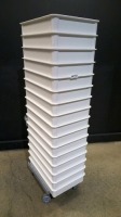 LOT OF MISC. TRAYS ON CART