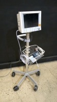 DATASCOPE PASSPORT 2 PATIENT MONITOR ON ROLLING STAND
