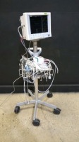 DATASCOPE PASSPORT 2 PATIENT MONITOR ON ROLLING STAND