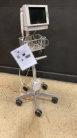 SPACELABS 90369 PATIENT MONITOR ON ROLLING STAND