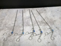 LOT OF R.WOLF 8383.53 LAPAROSCOPIC SPRING-ACTION HANDLE NEEDLE HOLDERS