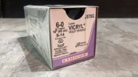 ETHICON REF J570G EXP 10-31-2023 VICRYL VIOLET BRAIDED 6-0 (0.7 METRIC)