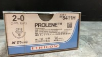 ETHICON, LLC BLUE MONOFILAMENT POLYPROPYLENE, NONABSORBABLE SURGICAL SUTURE EXP DATE: 03/31/2022 LOT #: LDH214 REF #: 8411H QUANTITY: 1 PACKAGE TYPE: EACH QTY IN PACKAGE: 1