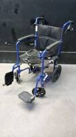 MEDLINE EXCEL BASIC ALUMINUM TRANSPORT WHEELCHAIR