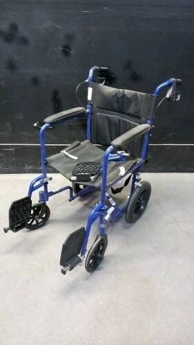 MEDLINE EXCEL BASIC ALUMINUM TRANSPORT WHEELCHAIR