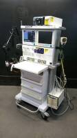 DATEX-OHMEDA ADU CARESTATION ANESTHESIA MACHINE (VER. M1004742-8.0) WITH MODULE RACK (M-CAIOV, M-NESTPR, M-NMT, E-REC) AND ALADIN ISOFLURANE VAPORIZER